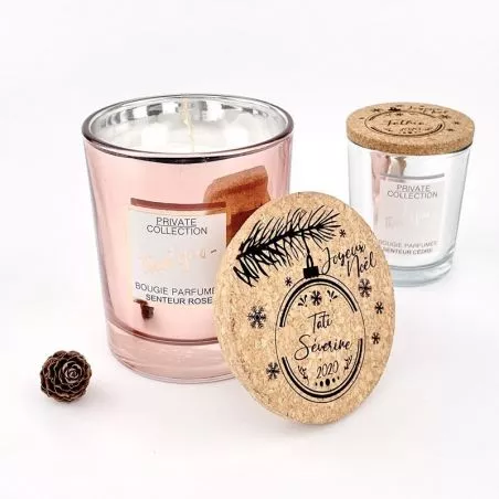 Cadeau bougie personnalisée Parfumée Noël - M Cadeau bougie personnalisée Parfumée Noël - M