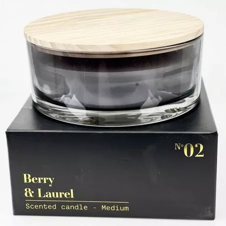 Bougie parfumée de luxe XXL "5mèche bois" 2,4kg - Personnalisée Bougie parfumée de luxe XXL "5mèche bois" 2,4kg - Personnalisée