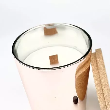 Bougie géante parfumée XL "mèche bois" 1,5kg - Rose Gold Bougie géante parfumée XL "mèche bois" 1,5kg - Rose Gold