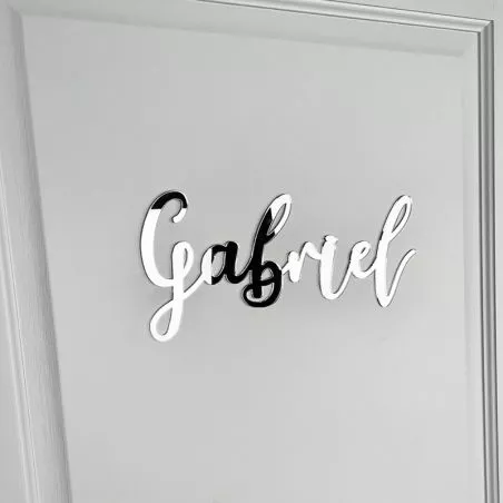 Prénom personnalisé mural / porte chambre - miroir Prénom personnalisé mural / porte chambre - miroir