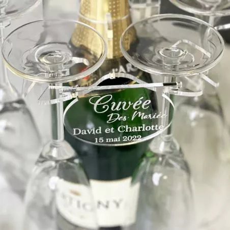 Étiquettes personnalisée Support flûtes champagne Étiquettes personnalisée Support flûtes champagne
