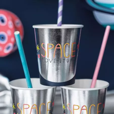 Gobelets thème espace 6 pièces Gobelets thème espace 6 pièces
