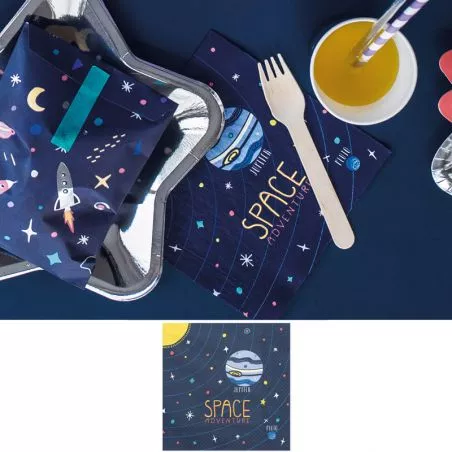 Serviette table espace aventure lot de 20 Serviette table espace aventure lot de 20