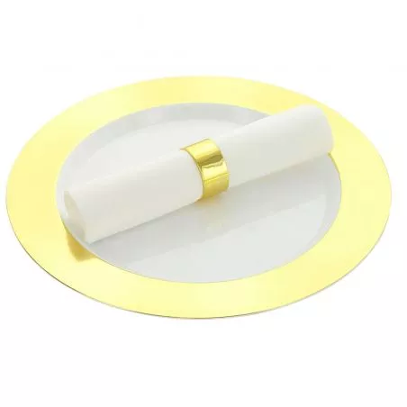 Rond de serviette or (lot de 6) Rond de serviette or (lot de 6)