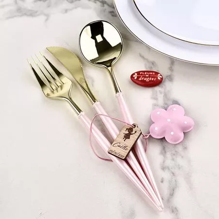 Ménagère Gourmet réutilisable 24 pièces - Rose Ménagère Gourmet réutilisable 24 pièces - Rose