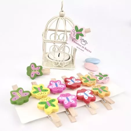 Mini Pince papillons assorti (lot de 12) Mini Pince papillons assorti (lot de 12)