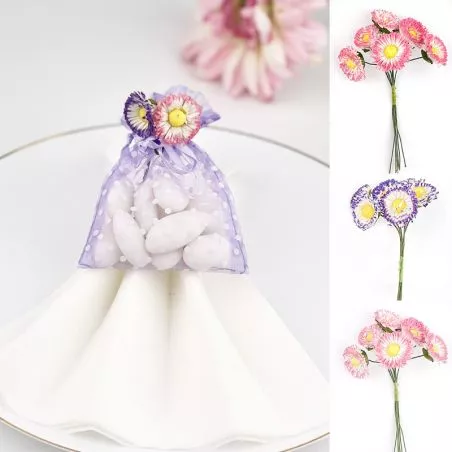 lot de 6 pâquerettes sur tige lot de 6 pâquerettes sur tige