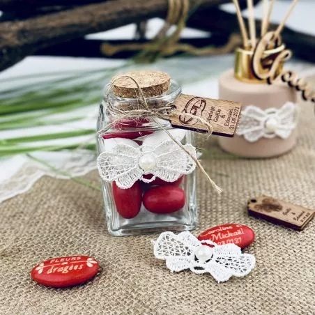 Nœud vintage en dentelle perlé (12 pièces) Nœud vintage en dentelle perlé (12 pièces)