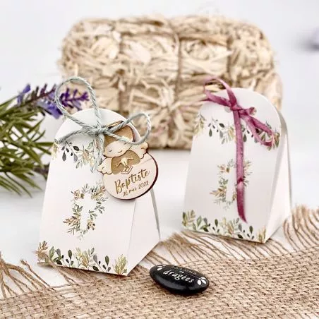 Boite dragées communion carton Fleurie (lot de 10) Boite dragées communion carton Fleurie (lot de 10)