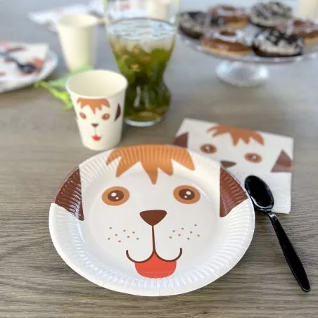 Gobelets anniversaire chien 6 pièces