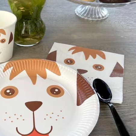 serviette anniversaire Chien (lot de 20) serviette anniversaire Chien (lot de 20)