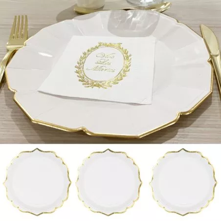 Assiette marguerite carton - (lot 6) Assiette marguerite carton - (lot 6)