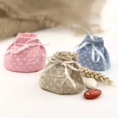 12 Sac dragée à petit pois - Oval