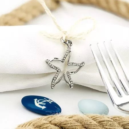 12 Pendentif charm strass- Étoile de mer 12 Pendentif charm strass- Étoile de mer