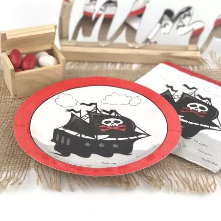 Assiette jetable Pirate X10 Assiette jetable Pirate X10