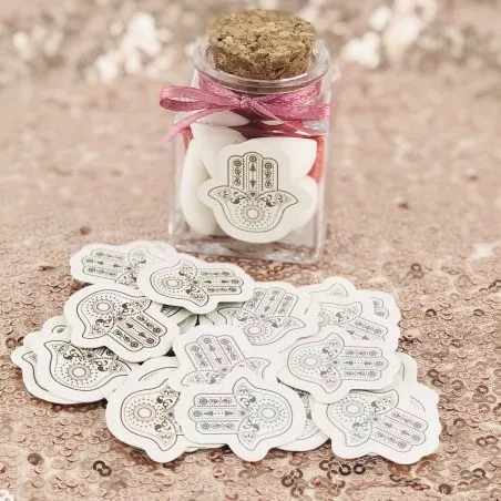Confettis de table Main oriental carton Confettis de table Main oriental carton