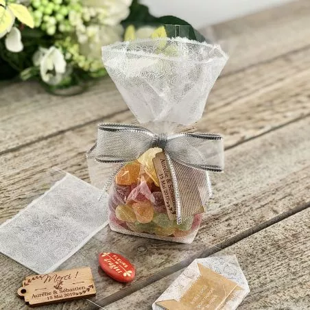 Sachet confiseries Dentelle (les 10) - Blanc Sachet confiseries Dentelle (les 10) - Blanc