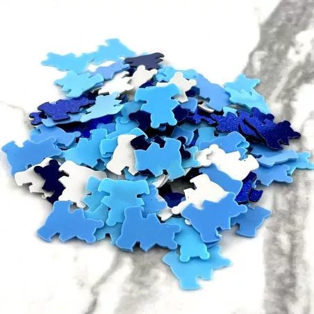 Confettis de table oursons bleu Confettis de table oursons bleu