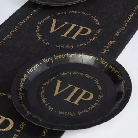 Chemin de table Anniversaire VIP - NOIR Chemin de table Anniversaire VIP - NOIR