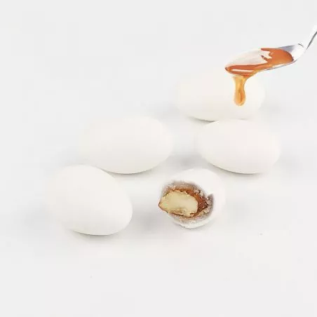 Dragées amandes Tendre Blanche saveur Caramel 1kg Dragées amandes Tendre Blanche saveur Caramel 1kg