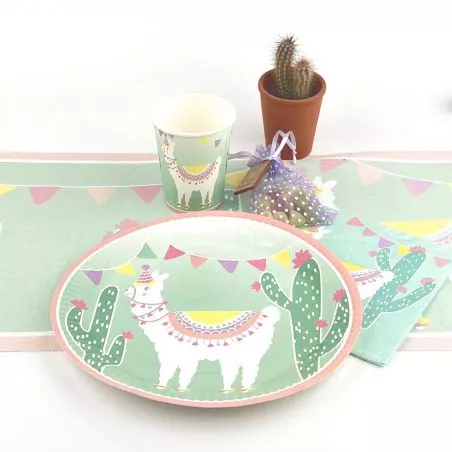 Assiette jetable Lama (lot de 10) Assiette jetable Lama (lot de 10)