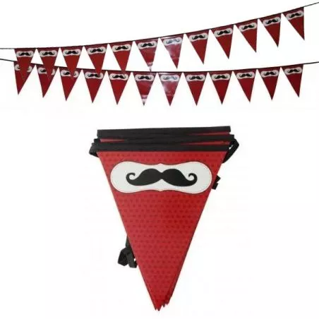 Banderole fanion moustache 3m Banderole fanion moustache 3m