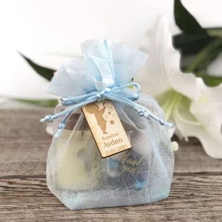 12 Sachets Organza - Bleu 12 Sachets Organza - Bleu