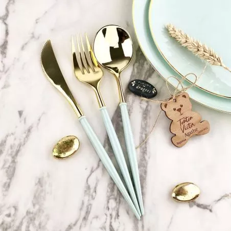 Ménagère Gourmet réutilisables 24 pièces - vert amande Ménagère Gourmet réutilisables 24 pièces - vert amande