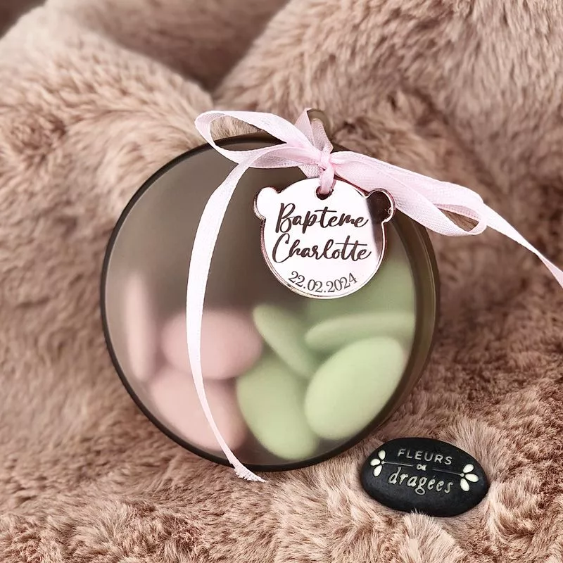 Boite ronde givré - Chocolat Boite ronde givré - Chocolat