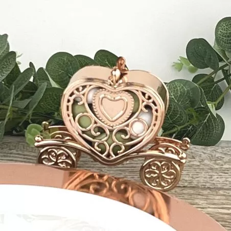 Boite dragées Carrosse plexi - Rose Gold Boite dragées Carrosse plexi - Rose Gold