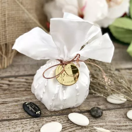 Lot 6 Bourses Bourse ottomane Satin - Blanc Lot 6 Bourses Bourse ottomane Satin - Blanc