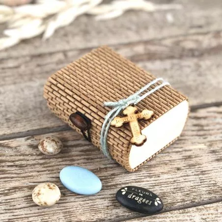 Boite bambou coffre - Naturel Ambré Boite bambou coffre - Naturel Ambré