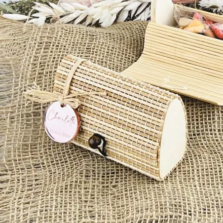 Boite bambou sac vintage naturel/Ivoire Boite bambou sac vintage naturel/Ivoire