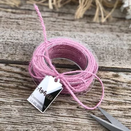Ficelle corde jute Rose 10m Ficelle corde jute Rose 10m