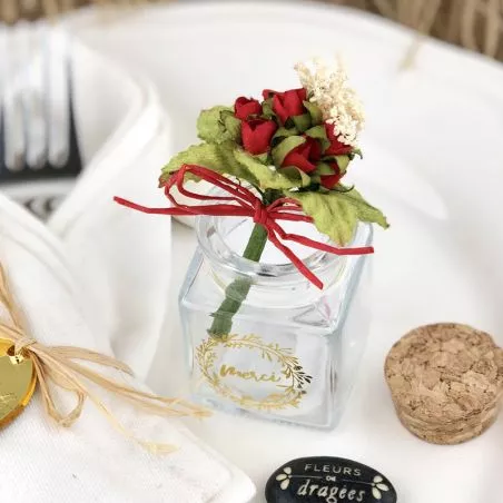 (lot 10) Mini bouquet déco Rose gipsy - Rouge (lot 10) Mini bouquet déco Rose gipsy - Rouge