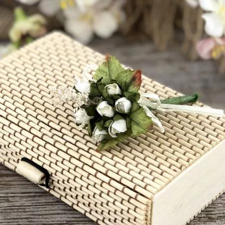 (lot 10) Mini bouquet déco Rose gipsy - Blanche (lot 10) Mini bouquet déco Rose gipsy - Blanche