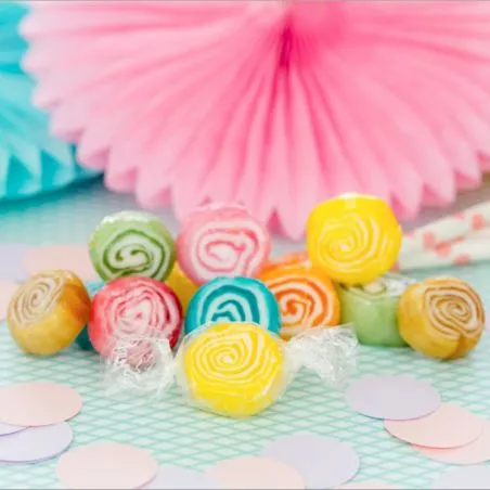 Bonbons baptême - Roller Spiral acidulés Bonbons baptême - Roller Spiral acidulés