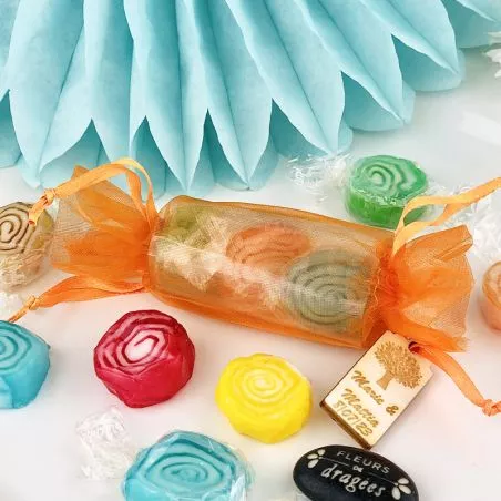 Sachet Bonbon organza Orange (12pcs) Sachet Bonbon organza Orange (12pcs)