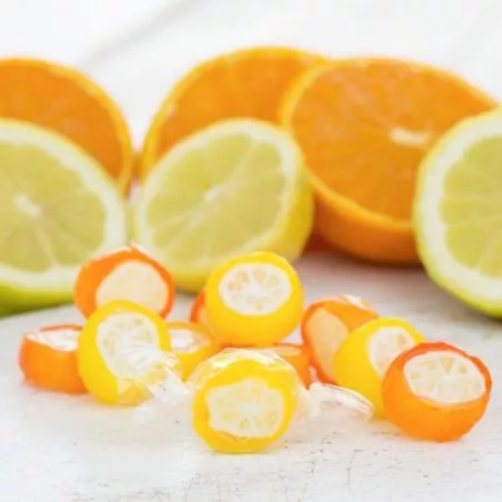 Bonbons artisanal - Roller Orange Citron acidulés Bonbons artisanal - Roller Orange Citron acidulés