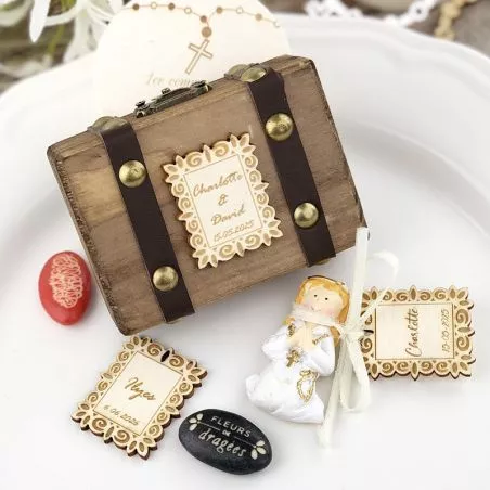 Boite valise Vintage en bois Boite valise Vintage en bois