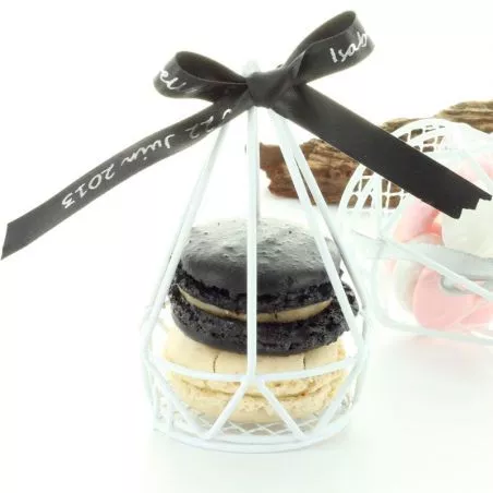 Boite macaron diamant fer forgé Boite macaron diamant fer forgé