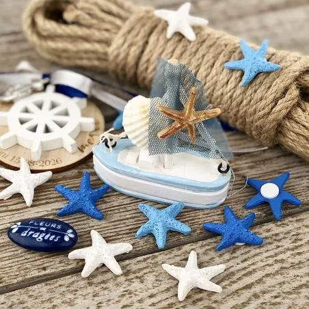 12 Mini étoile de Mer à coller - Thème mer