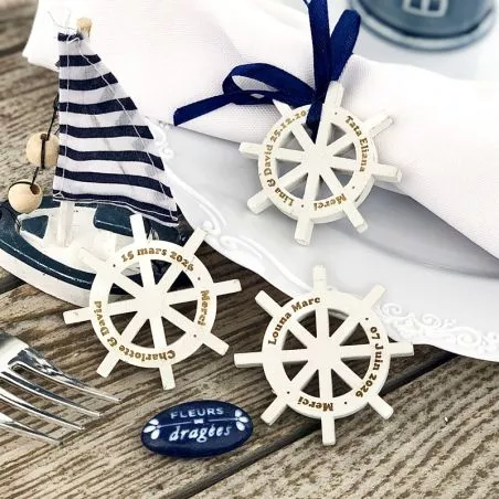 Gouvernail volant bateau - Cadeau d'invité personnalisé Gouvernail volant bateau - Cadeau d'invité personnalisé