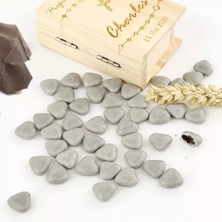 Dragées cœurs cacao 70% "Arrivage" 500gr - Gris Dragées cœurs cacao 70% "Arrivage" 500gr - Gris