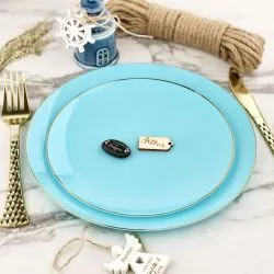 Lot 16 Assiettes réutilisables Gourmet Turquoise