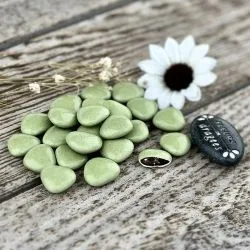 Mini cœur chocolat 70% Vert sauge